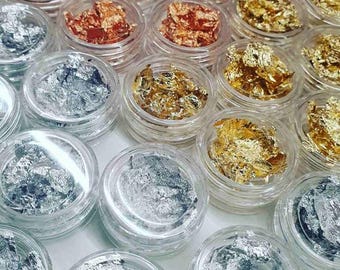 Bladfolie voor nageldecoratie: goud, zilver, brons