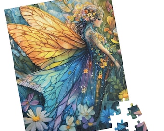 Ethereal Flower Fairy Jigsaw Puzzle: Colorful Fantasy Art
