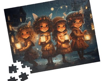 Four Candlelit Fairies Jigsaw Puzzle. Relaxing for One or Fun for a Group. Great Tech Free Family Activity or Gift for Hospital Patients