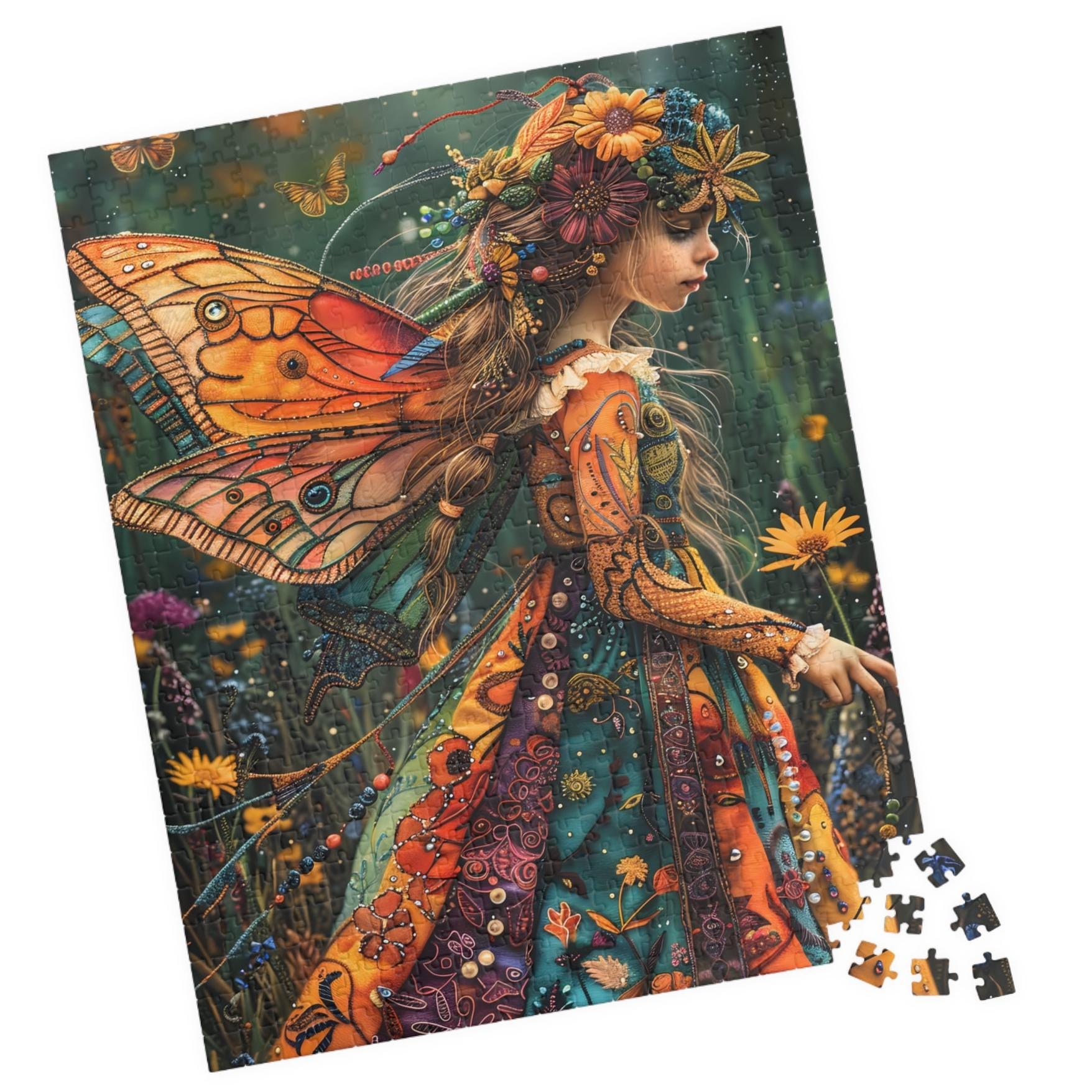 ボヘミアン妖精ジグソーパズル：ファンタジー妖精アート - Etsy 日本