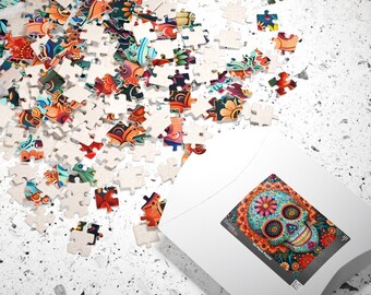 Jigsaw Puzzle / SKULLS &amp; FLOWERS BLUEセット Takashi Murakami Puzzle SKULLS & FLOWERS BLUE SIGNAL CASTLE
