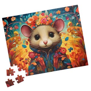 Floral Mouse Jigsaw Puzzle: Colorful Family Fun