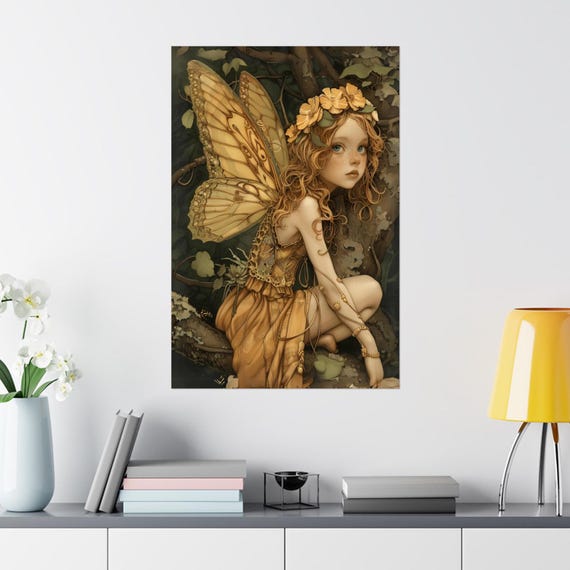 Poster Toile Elfes Et Dragons - Décoration Murale Fantasy 20x30 Cm | Pour Chambre, Bureau, Cadeau