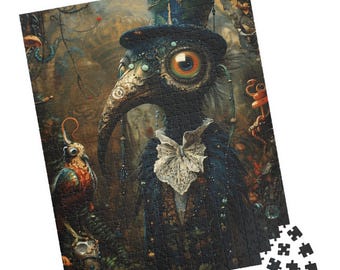Dark Gothic Crow Jigsaw Puzzle: Whimsigoth Raven Gift
