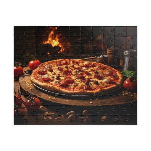 Gourmet Pizza - Jigsaw Puzzle. Unique Gift for Pizza Lovers. Fun Birthday Party Gift. Family Activity Game. Great Gift for Hospital Patients