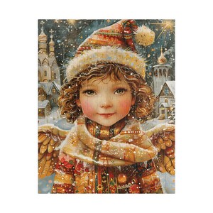 Sweet Winter Angel Jigsaw Puzzle. Great Gift for Birthdays, Holidays, Get Well and Nursing Homes ...
