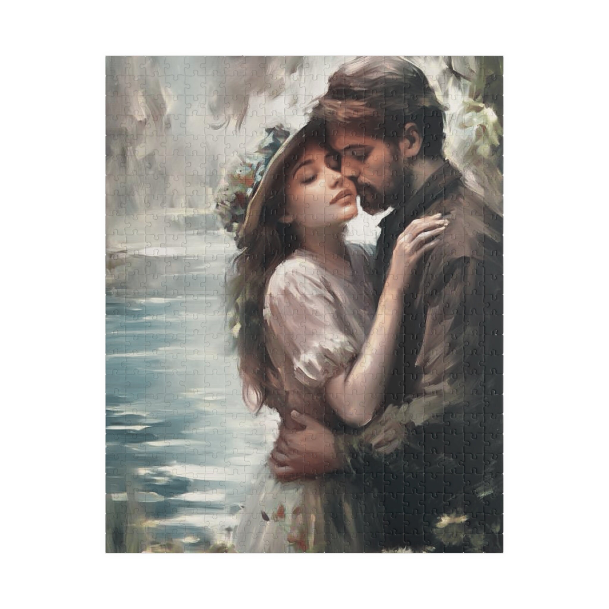 Stolen Moment - Romantic Jigsaw. Passionate Couple Puzzle. First