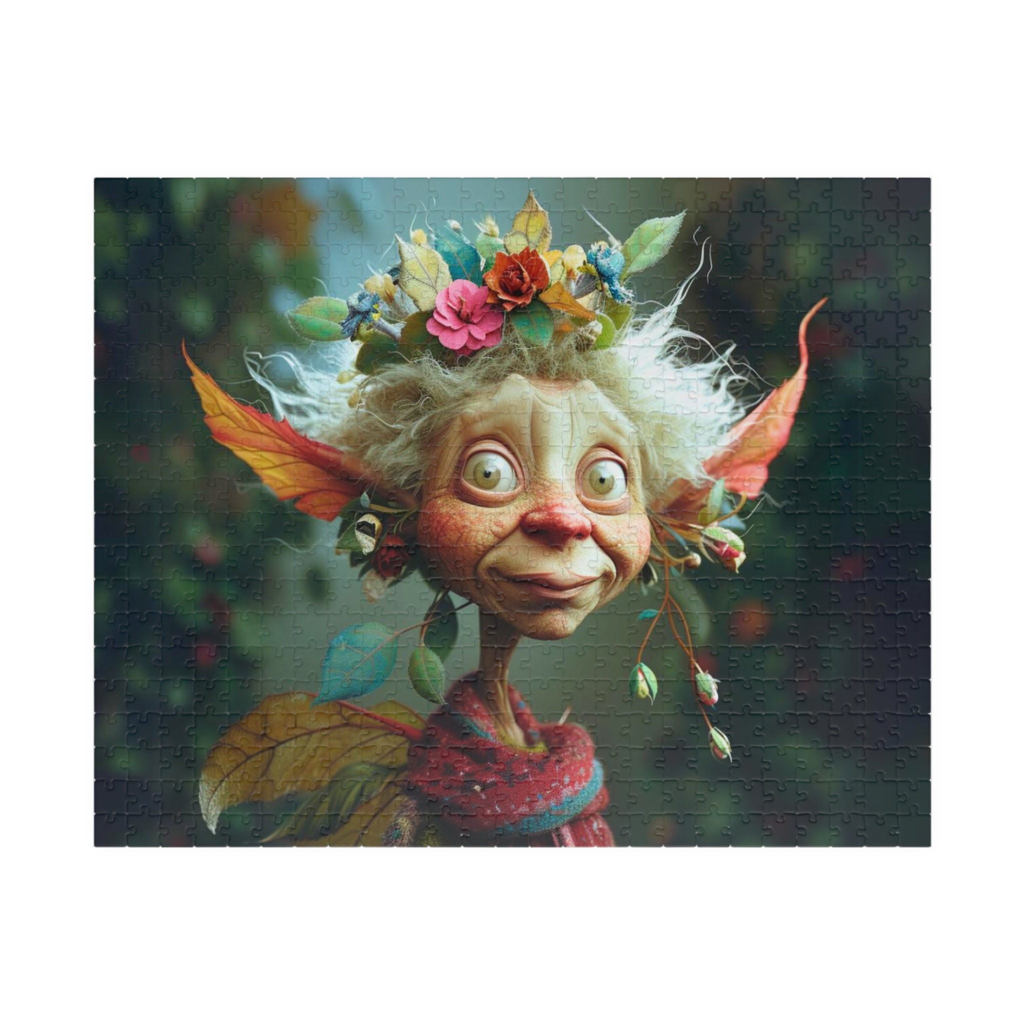 Gladis - Whimsical Elderly Fairy/elf Jigsaw. Silly Colorful Old