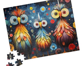 Boho Birds Jigsaw Puzzle: Contemporary Family Fun
