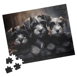 Puzzle Schnauzer nano: ritratto di cucciolo sale e pepe