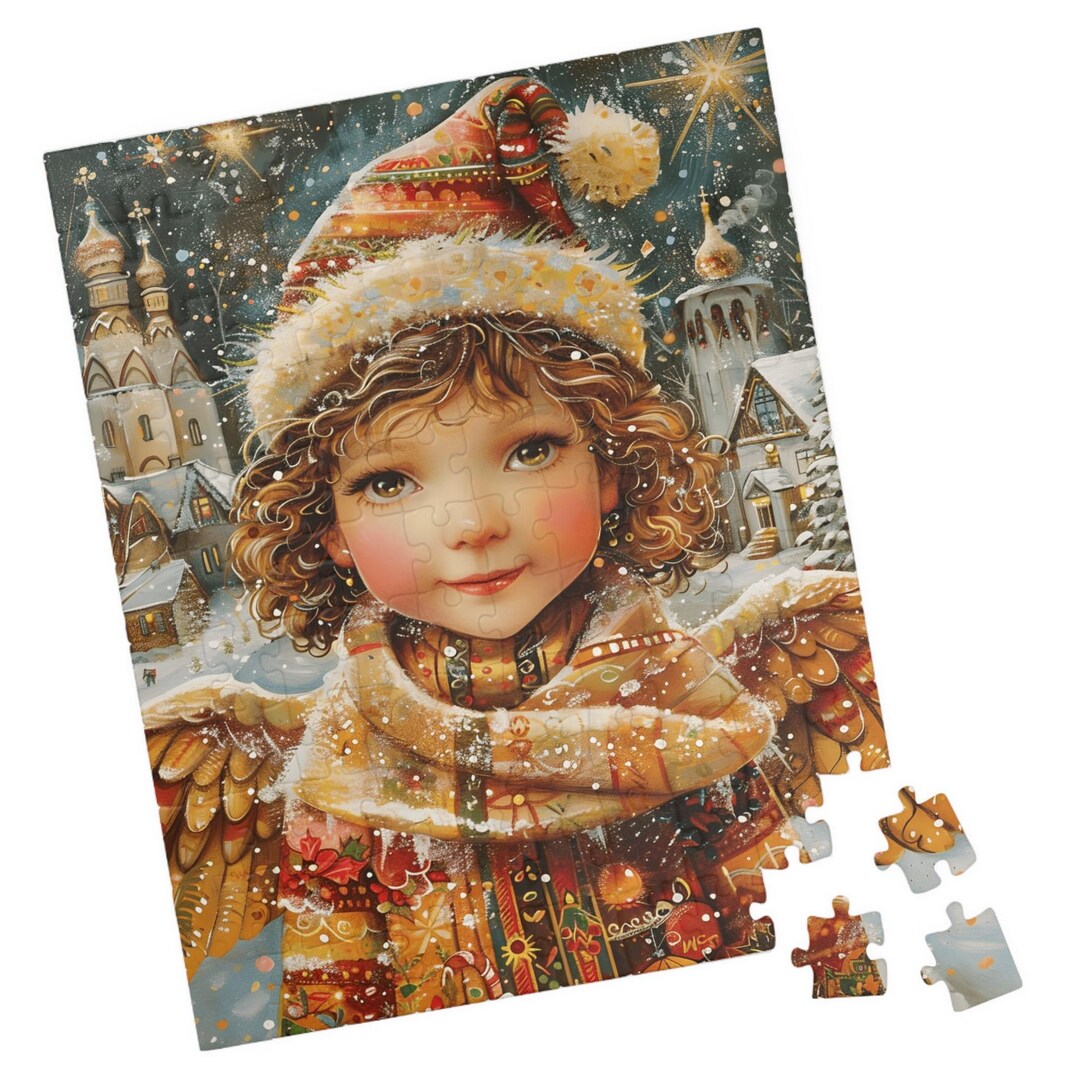Sweet Winter Angel Jigsaw Puzzle. Great Gift for Birthdays, Holidays, Get Well and Nursing Homes ...