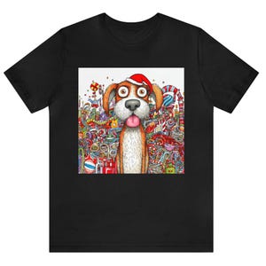 Holiday Pup - Funny Christmas Dogs Shirt, Dog Mom Tshirt, Gift for Dog Lover, Holiday Novelty Shirt, Funny Family Shirt, Sweet Puppy Shirt