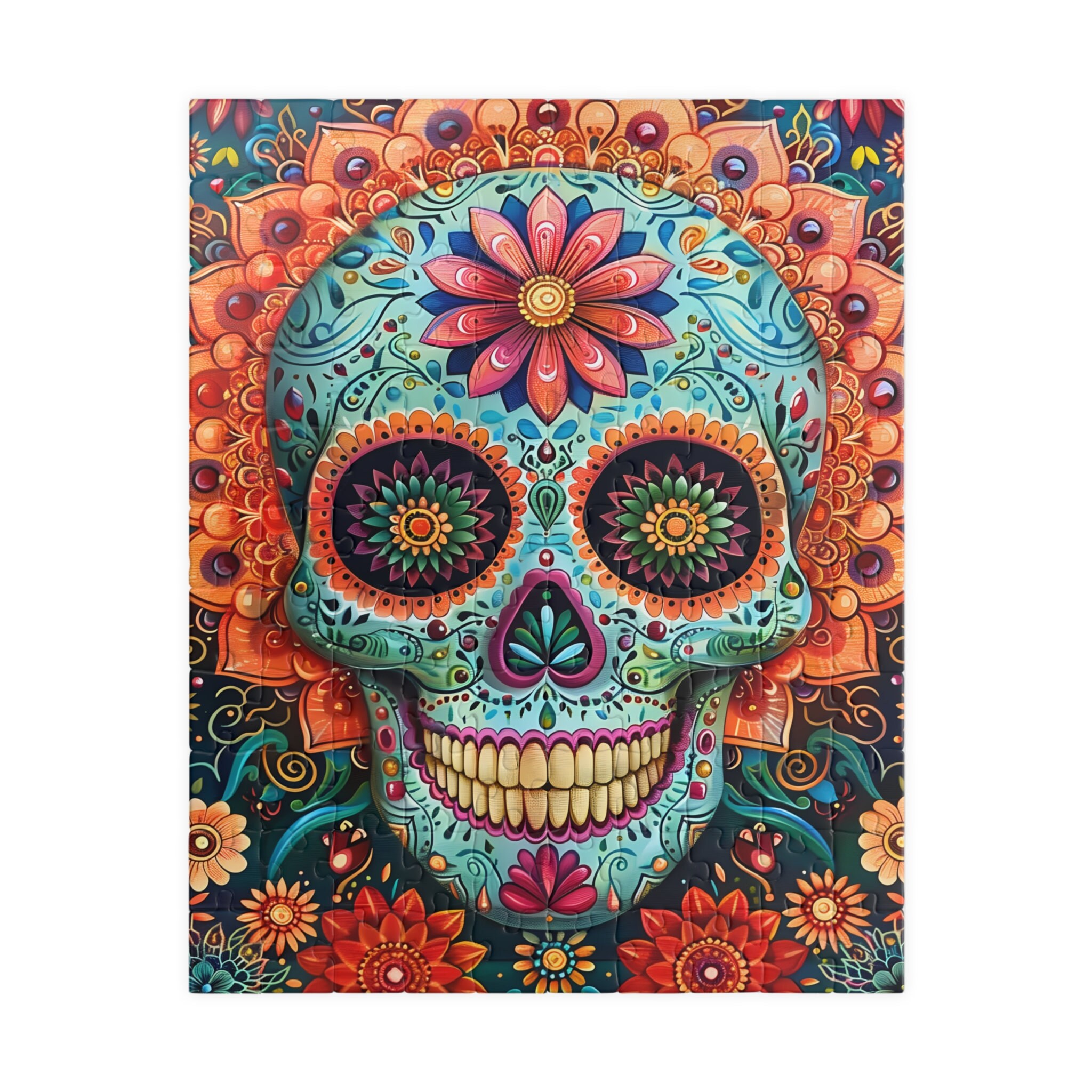 その他 Jigsaw Puzzle SKULLS&amp;FLOWERS BLUE SIGNAL Amazon.co.jp: 村上隆 カイカイキキ ジグソーパズル SKULLS
