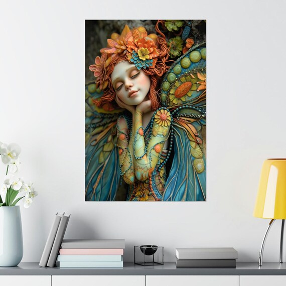 Joyful - Forest Fairy Art Print. Enchanted Fae Wall Art