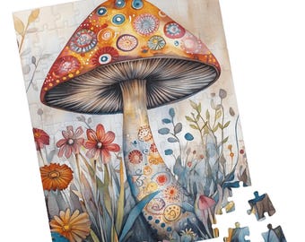 Botanical Mushroom Jigsaw Puzzle: Fun Tech-Free Activity