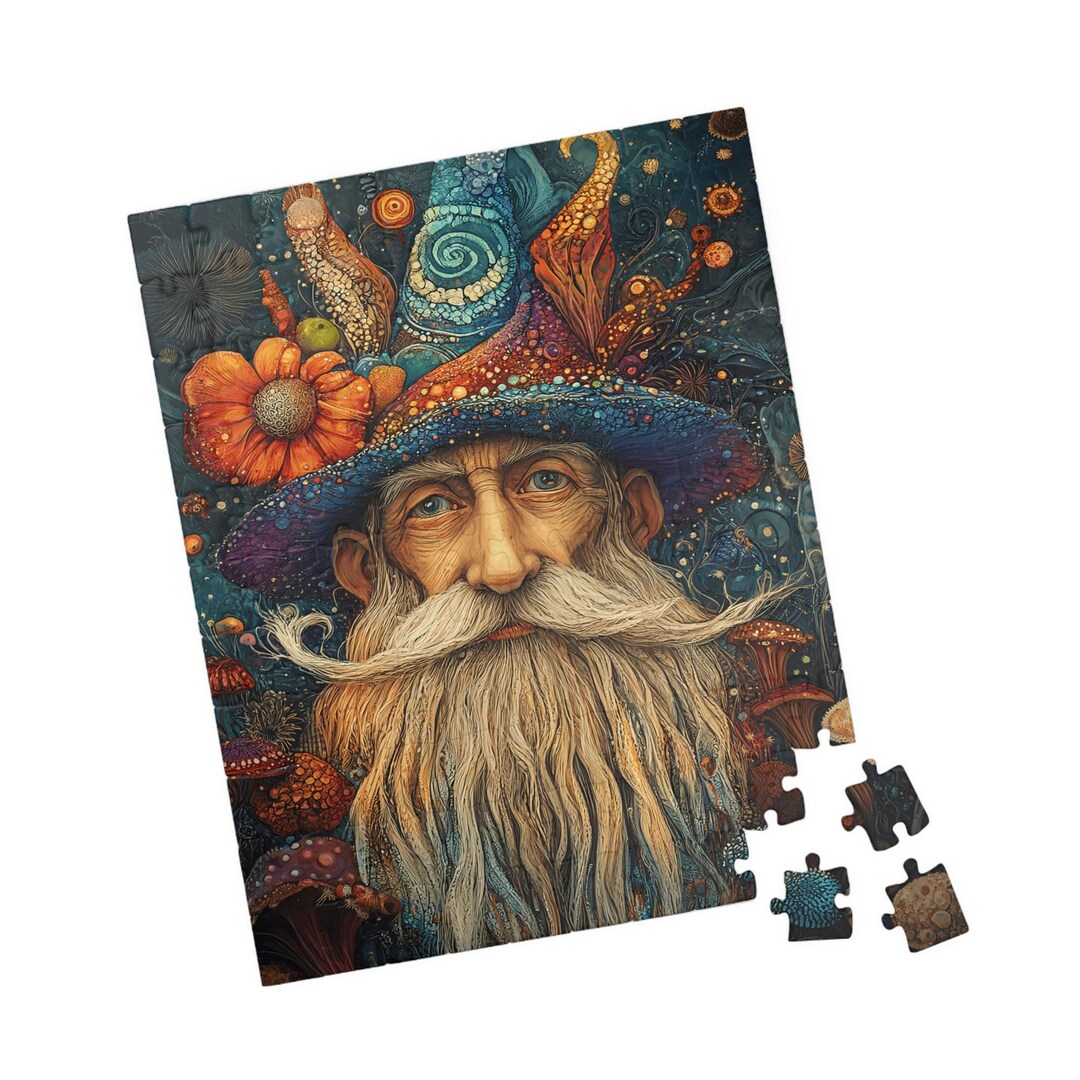 神秘的な魔法使いのジグソーパズル：カラフルなファンタジーアート