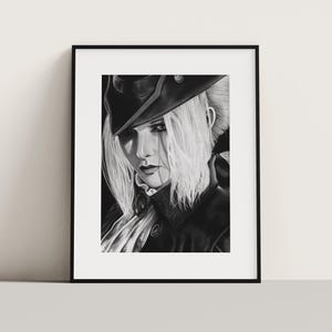 Lady Maria Bloodborne Charcoal Portrait Print (NO FRAME)