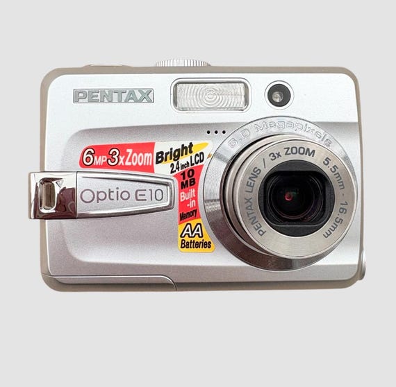 Silver Pentax Optio E10 Digital Camera - Etsy