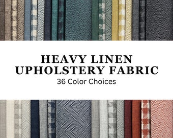 Heavy Linen Fabric by the Yard, Thick and Durable Upholstery Linen Fabric, Furniture Linen Fabric, Furnishing Fabric, Luxury Fabric for Sofa