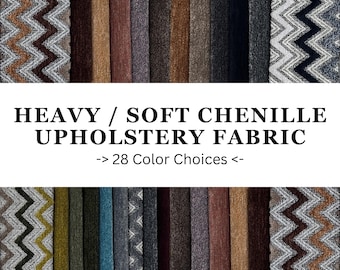 Heavy and Soft Chenille Fabric by the Yard, Chenille Upholstery Fabric, Designer Furniture Fabric, Fabric for Chair and Pillow, Fabric Meter