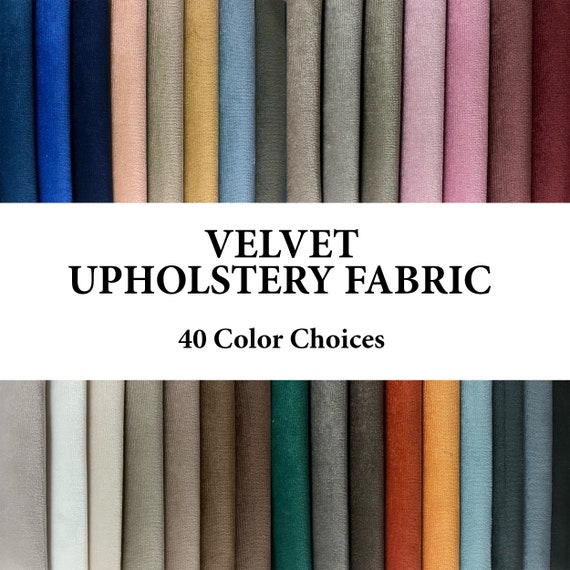 Velvet Fabric By the Yard, Upholstery Solid Velvet Fabric, Luxury Furniture Fabric, Curtain and Pillow Fabric, Fabric Chair, 55 inches Wide