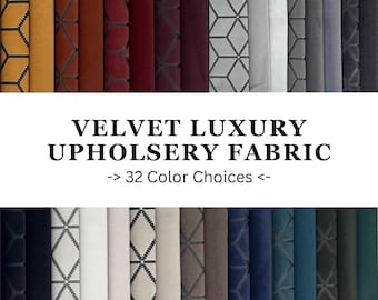 Tela de terciopelo para tapicería cortada a medida, tela de terciopelo con diseño geométrico, tela de terciopelo liso por metro, tela de terciopelo para almohadas y sillas