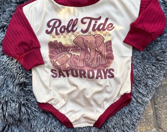 Alabama Football Baby Romper | Roll Tide Newborn Outfit