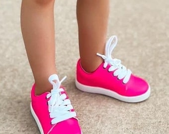 Neon pink - Sneakers w Laces