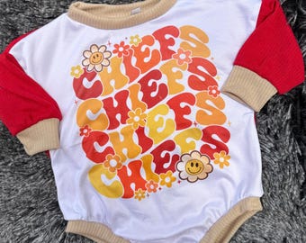 Kwiatowy kombinezon Kansas Bubble z zatrzaskami | Prezent na baby shower, kombinezon niemowlęcy, body niemowlęce