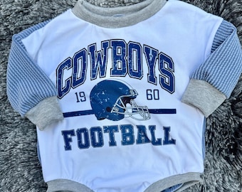 Kombinezon Dallas Football Bubble Romper With Snaps | kombinezon Bubble | ubranko dla noworodka | ubranko dla niemowlęcia | ubranko urodzinowe dla niemowlęcia