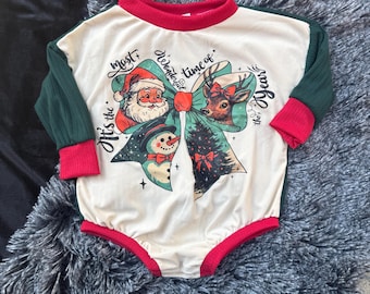 It’s the most wonderful Christmas  Romper With Snaps| bubble romper | newborn baby outfit | baby outfit | birthday baby outfit