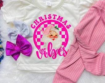 Christmas Vibes T-Shirt | Cream Color Shirt Only | infant T-shirt, toddler t-shirts, youth t-shirts, Christmas kids shirt E5