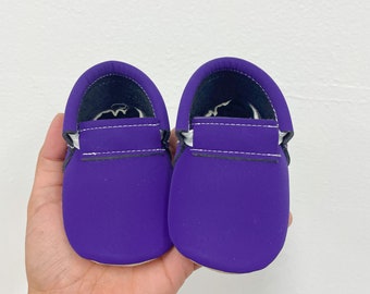 Violet Loafers | Texas Moccs Handmade Baby Moccasins - Soft Sole Infants' Booties