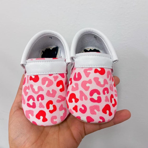 Love Leopard Loafers Texas Moccs Handmade Baby Moccasins Soft