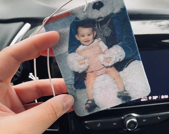 Ambientador de coche del Día del Padre - Ambientador personalizado, Ambientador de fotos, Ambientador de imágenes, Regalo personalizado, Regalos personalizados, Regalo para él