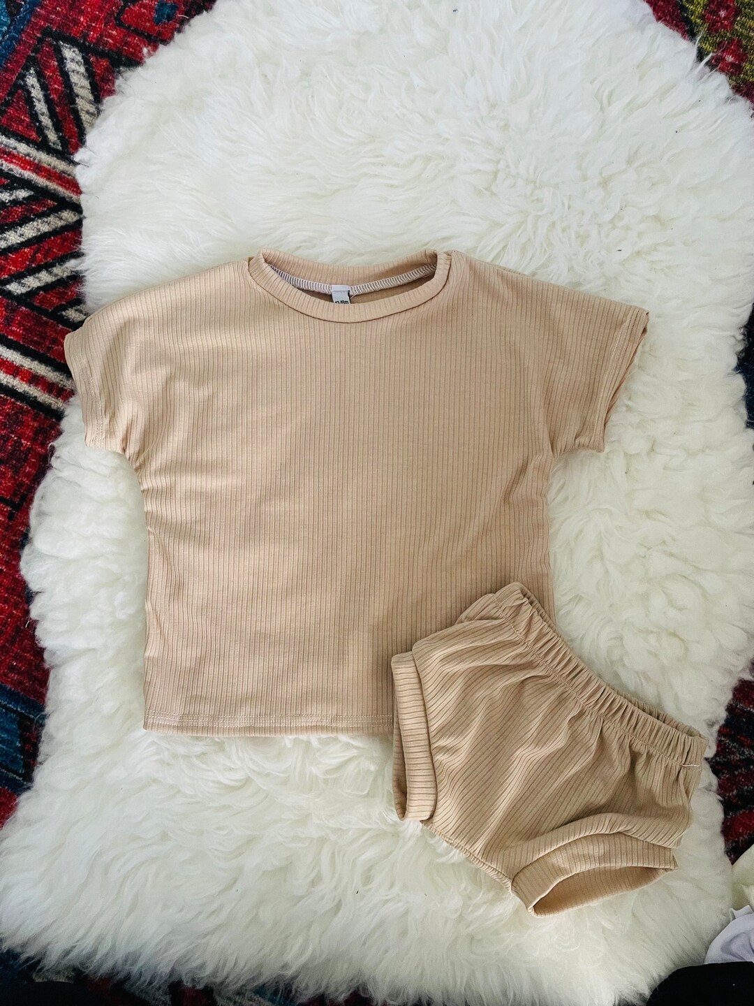 Knitted Shorts Set Sand Beige Bundle main image 0