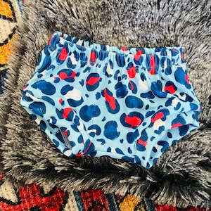 Red white and blue leopard Patriotic Shorties - Shorts only | 4th of July baby outfit , patriotic outfit,  kids outfit