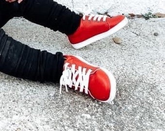 Red - Sneakers w Laces
