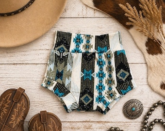 Western Baby Bummies, Baby Shorts, Baby Boy Outfit,   Baby Clothes, Handmade Toddler Shorts, Neutral Baby Bummies, cowboy Aztec