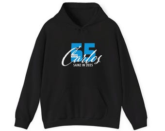 Carlos Sainz - F1 - #55 Williams Racing Team en 2025 - Regalo para un fan de Fórmula 1 - Sudadera con capucha unisex