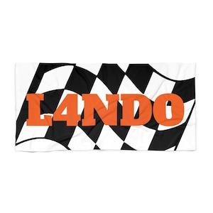 Lando Norris #4 Soft Beach Towel - F1 Fan Gift - Summer Fun - Beach - Swimming - Bathroom - Decor - Custom Beach Towel