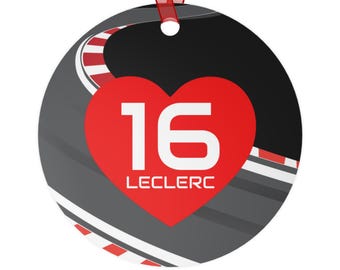 Charles Leclerc Ornament - 16 F1 Ferrari Team Driver Formula One Racing 2025 Commemorative Let's Go in 2026 Metal Ornament