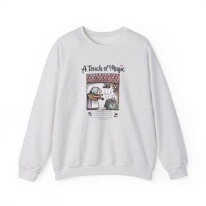 Strega Nona - A Touch of Magic - Pasta Poem Tomie dePaola - Cozy, Fall, Winter, Christmas, Holiday Gift - Unisex Fleece Crewneck Sweatshirt