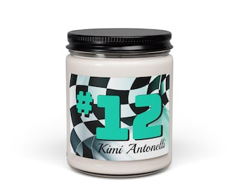 Kimi Antonelli Race Day Scented Soy Candle 9oz Christmas Holiday 2026 F1 Formula One Fan Gift