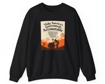 Halloween Witch With Cauldron Spell to Make America's Government Accountable MAGA We the People Better Together - Unisex Crewneck Sweatshirt