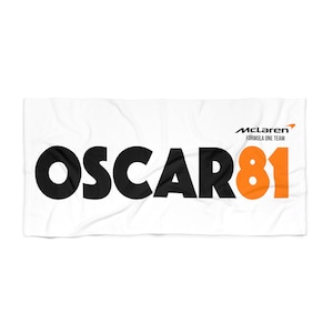 Oscar Piastri - 81 - Formula One Driver - McLaren Race Team - F1 Fan Gift - Beach Towel