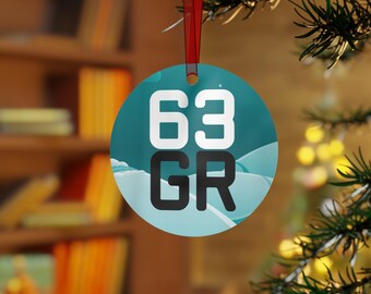 George Russell 63 Ornament - 63 GR Formula One F1 Driver Fan Gift - Christmas Holiday Commemorative 2025