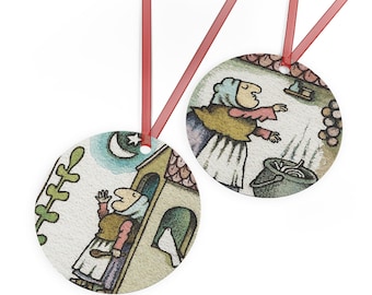 Strega Nona Ornament - Weihnachten Urlaub Einzigartiges Geschenk Gemütlich Winter Küche Magie - Doppelseitig - Geschenk für Leser, Fans, Freunde, Familie