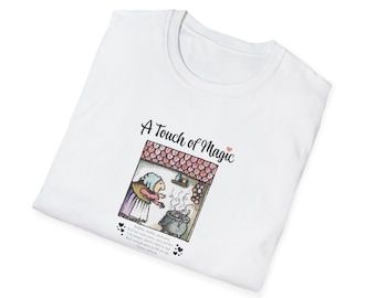 Strega Nona T-Shirt - Ein Hauch von Magie - gemütlich, Herbst, Winter, Weihnachten, Urlaub - Geschenk für Leser, Fans - Unisex Softstyle T-Shirt