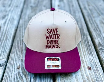 Save Water Drink Margs Embroidered Hat - Margarita Lover Baseball Hat